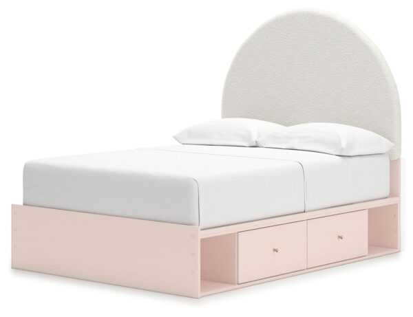 Wistenpine - Upholstered Panel Bed With Storage - Image 2