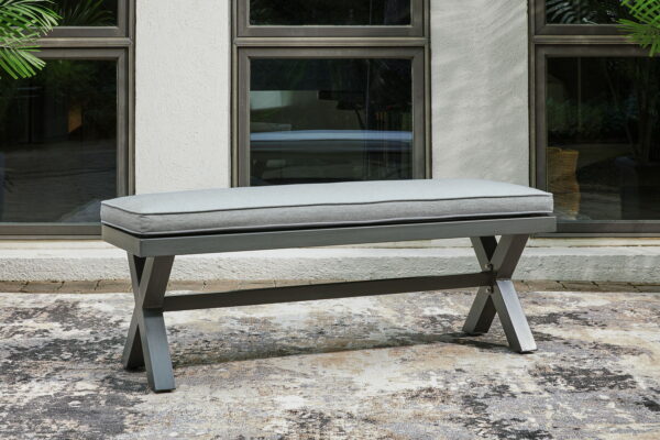 Elite Park - Gray - Bench With Cushion - Image 2