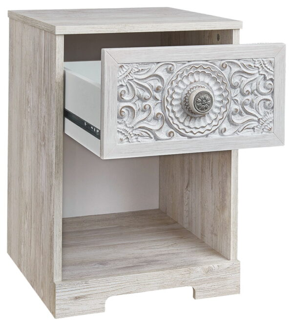 Paxberry - Whitewash - One Drawer Night Stand - Image 4