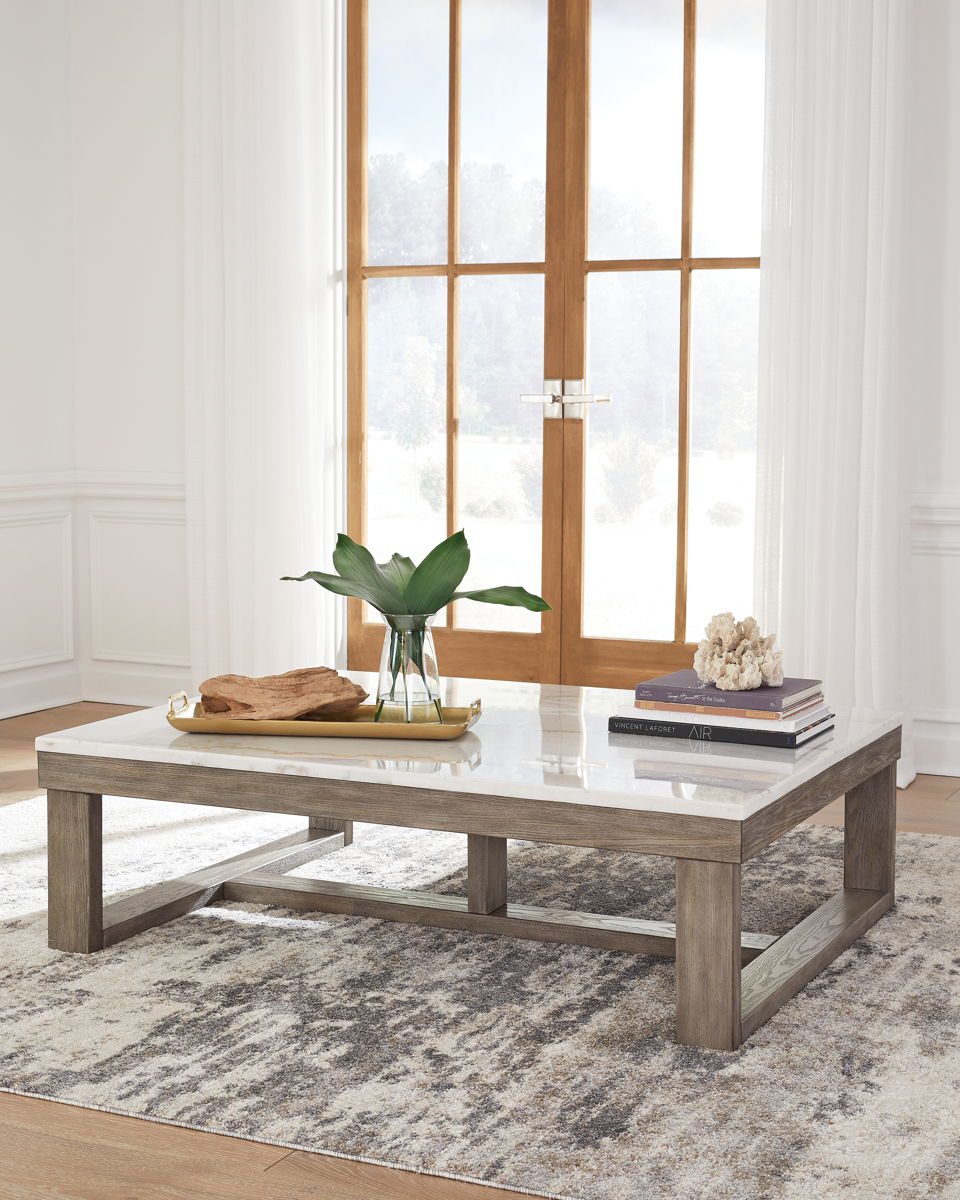 Loyaska - Brown / Ivory - Rectangular Cocktail Table - Image 3