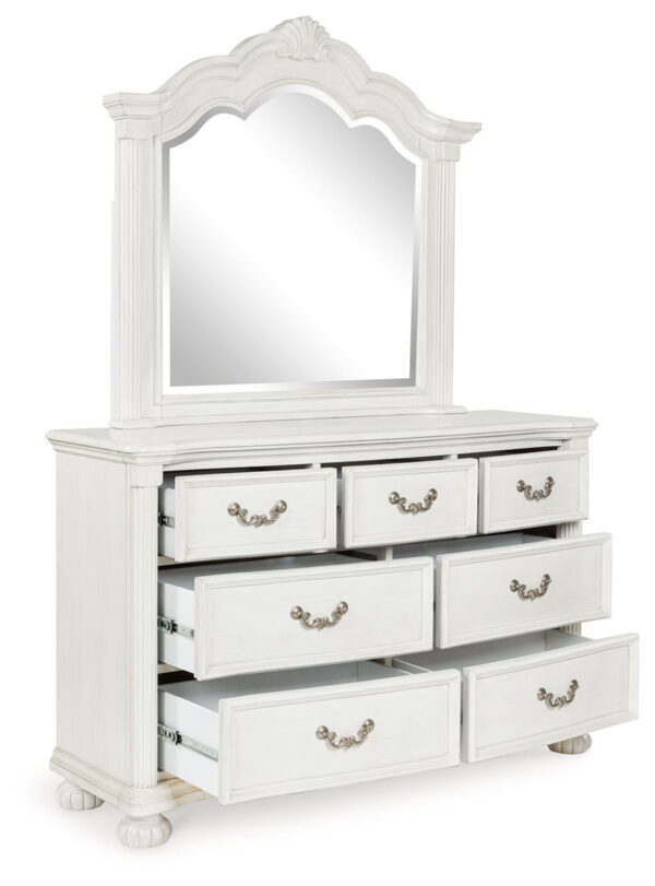 Montelaine - Antique White - Dresser And Mirror - Image 2