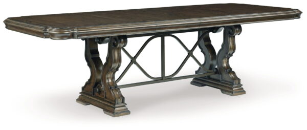Maylee - Dark Brown - 11 Pc. - Dining Extension Table, 4 Side Chairs, 2 Arm Chairs, Storage Bench, Buffet And Hutch - Image 3