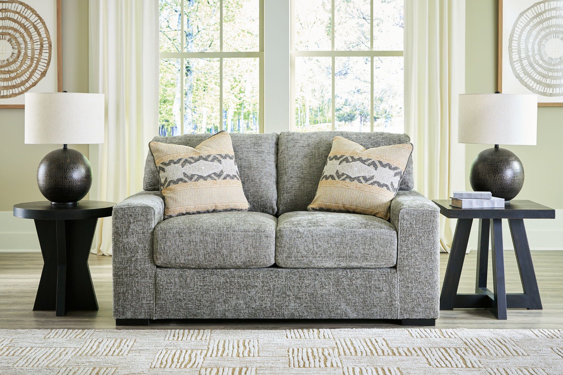 Dunmor - Graphite - Loveseat - Image 3