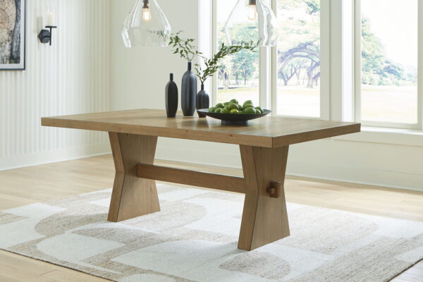 Galliden - Light Brown - Rectangular Dining Room Table - Image 4