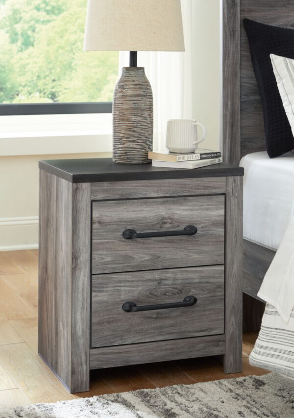 Bronyan - Dark Gray - Two Drawer Night Stand - Image 4