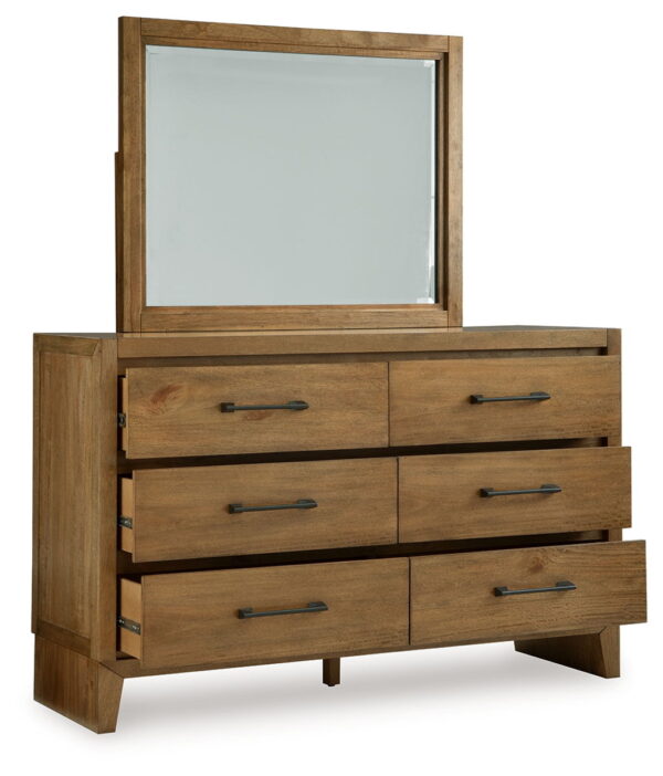 Sherbana - Light Brown - Dresser And Mirror - Image 3
