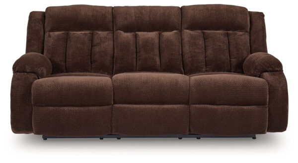 Free Wake - Chocolate - Reclining Power Sofa With Drop Down Table - Image 3