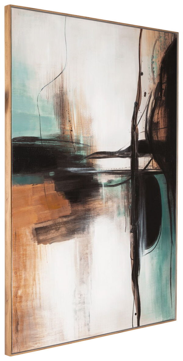 Brunonia - Teal / Orange / Black - Wall Art - Image 3