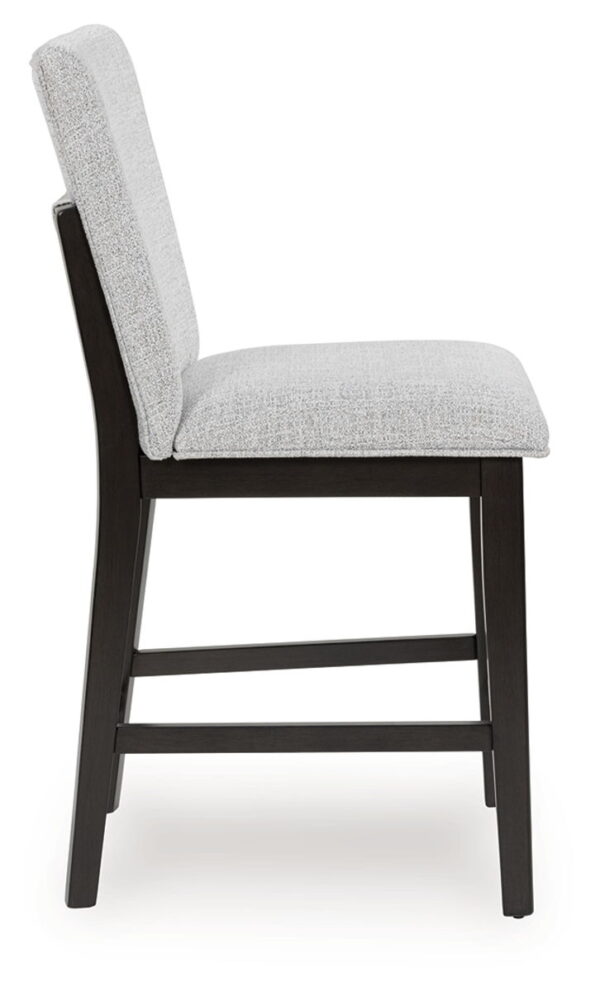 Neymorton - Dark Grayish Brown - Upholstered Barstool (Set of 2) - Image 2