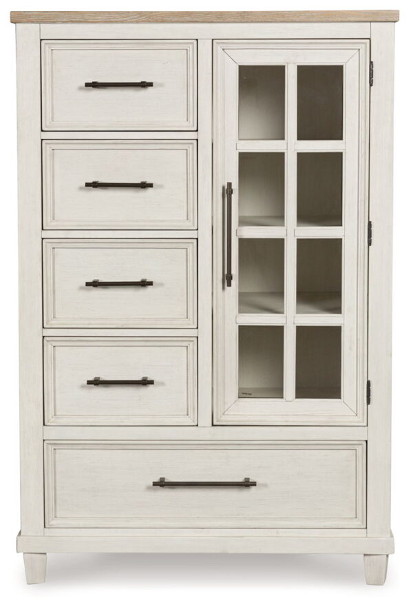 Shaybrock - Antique White / Brown - Door Chest - Image 3
