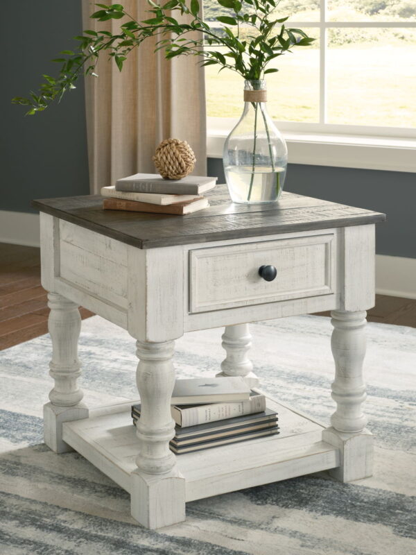 Havalance - White / Gray - Square End Table - Image 4