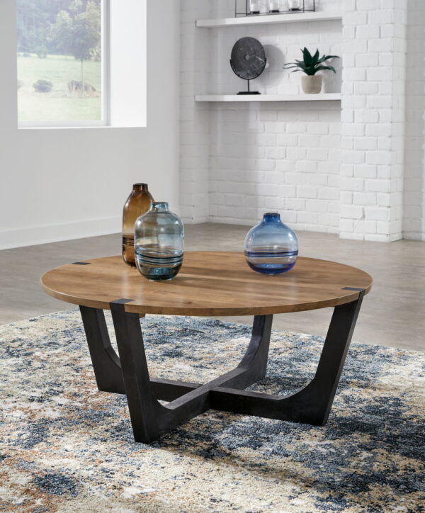 Hanneforth - Brown - Round Cocktail Table - Image 3
