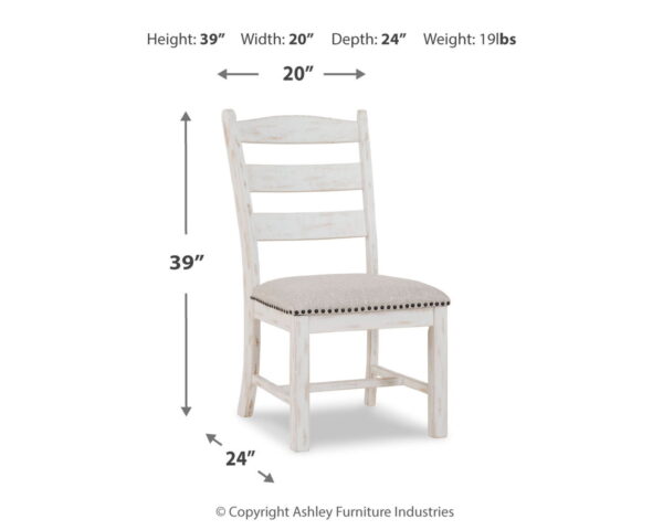 Valebeck - Beige / White - Dining UPH Side Chair (Set of 2) - Image 3