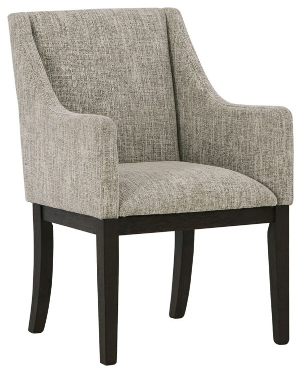 Burkhaus - Beige / Dark Brown - Dining UPH Arm Chair (Set of 2) - Image 4