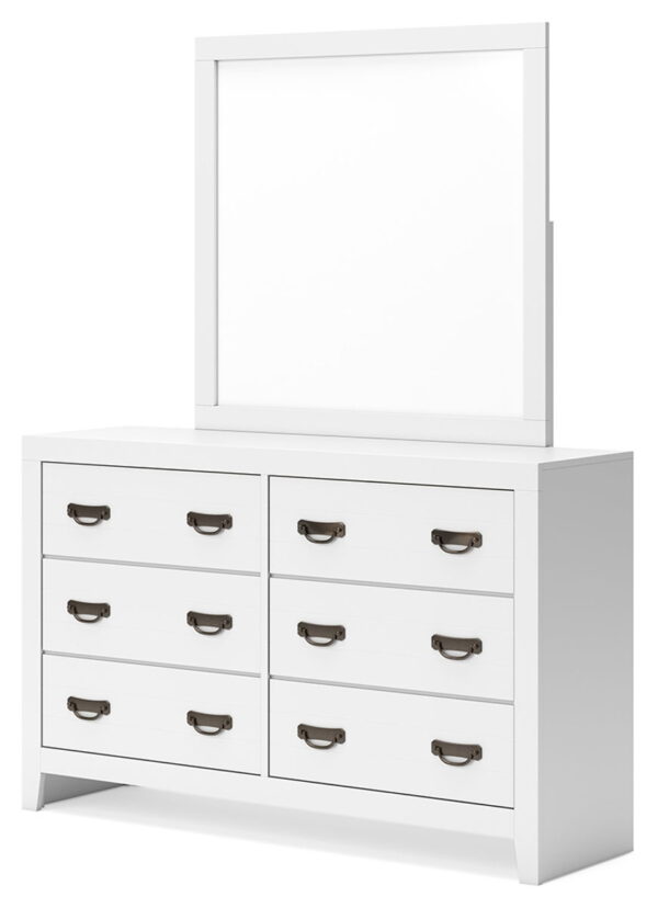 Binterglen - White - Dresser And Mirror - Image 4