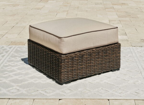 Coastline Bay - Brown - Ottoman With Cushion - Image 3