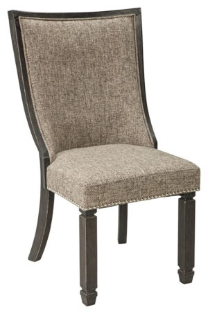 Tyler Creek - Black / Grayish Brown - Dining UPH Side Chair (Set of 2) - Framed Back