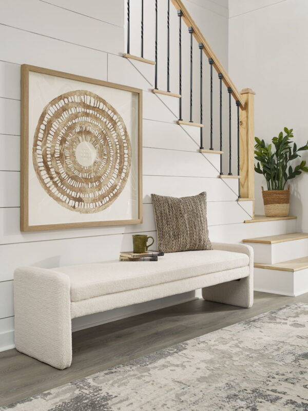 Lembertson - Ecru - Accent Bench - Image 2
