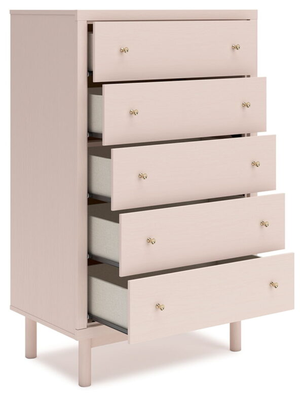 Wistenpine - Blush - Five Drawer Chest - Image 3