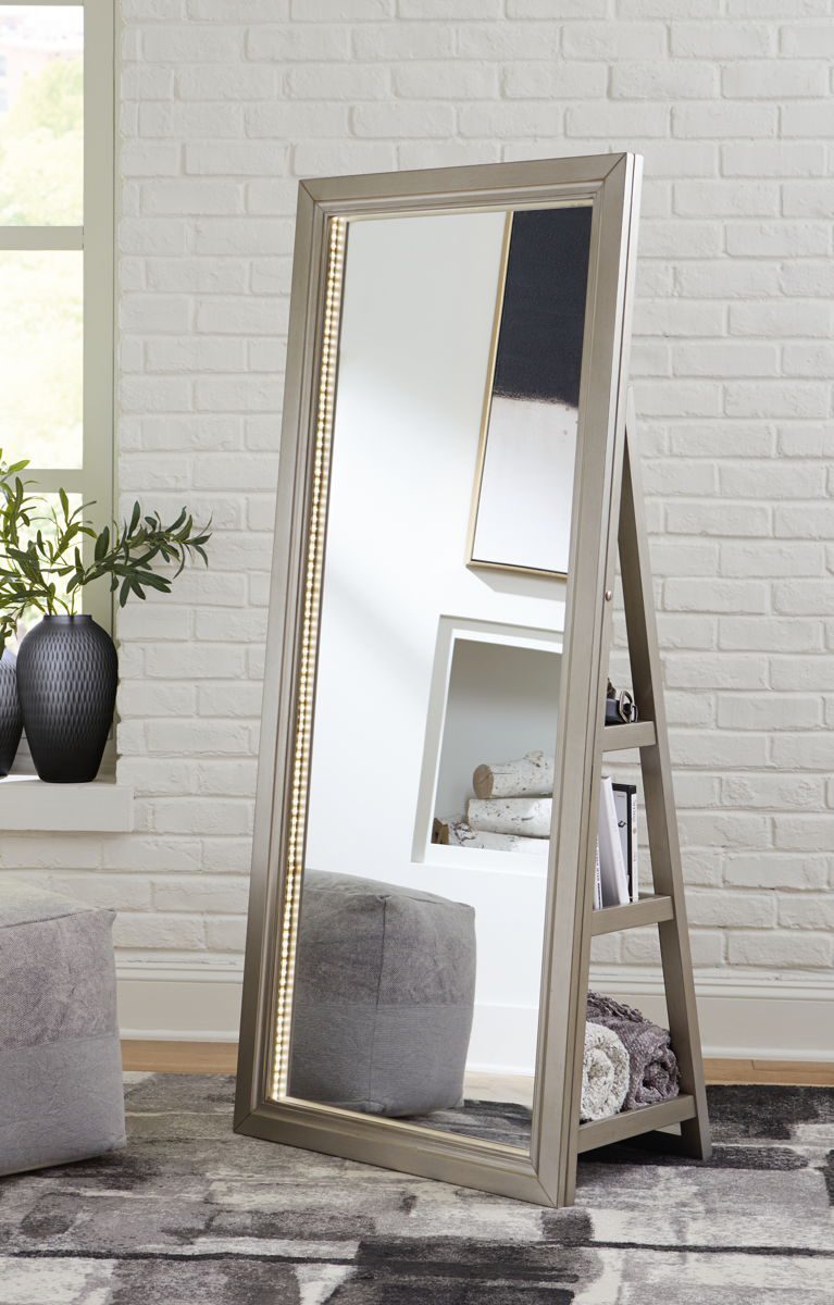 Evesen - Floor Standing Mirror/Storage - Image 4