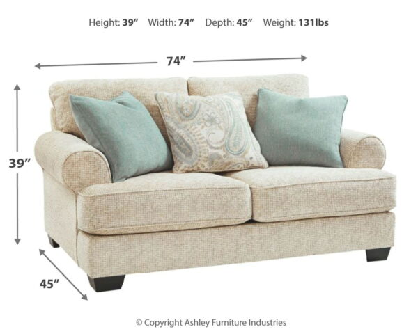 Monaghan - Sandstone - Loveseat - Image 2