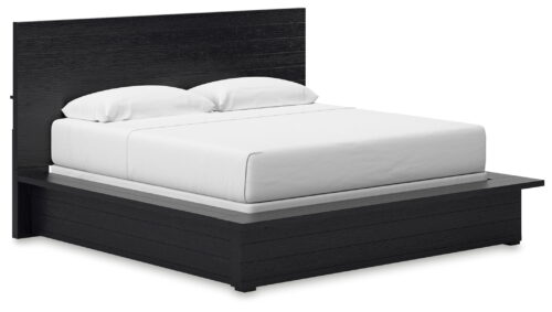 Londer - Black - King Panel Bed