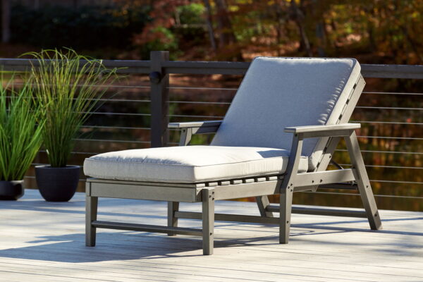 Visola - Gray - Chaise Lounge with Cushion - Image 3