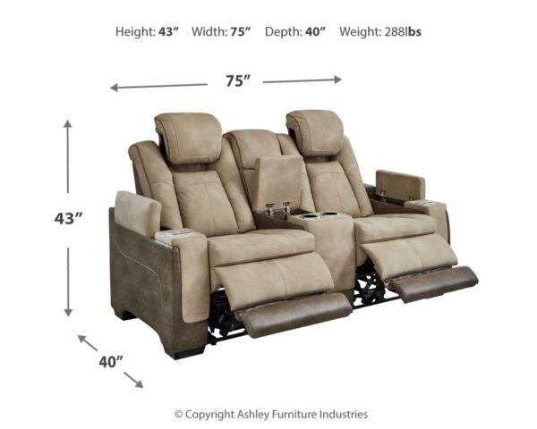 Next-Gen Durapella - Power Reclining Loveseat - Image 4