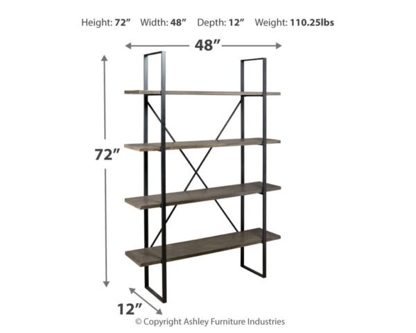 Gilesgrove - Black / Gray - Bookcase - Image 4