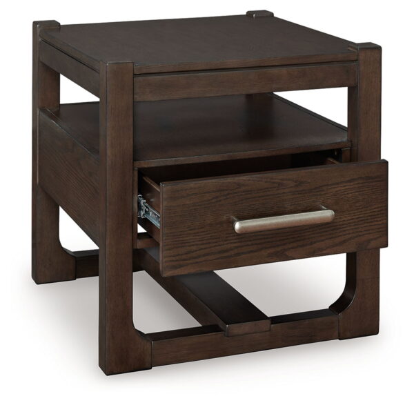 Breckington - Dark Brown - Square End Table - Image 3