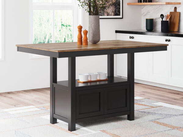 Wildenauer - Brown / Black - Rectangular Dining Room Counter Table - Image 4
