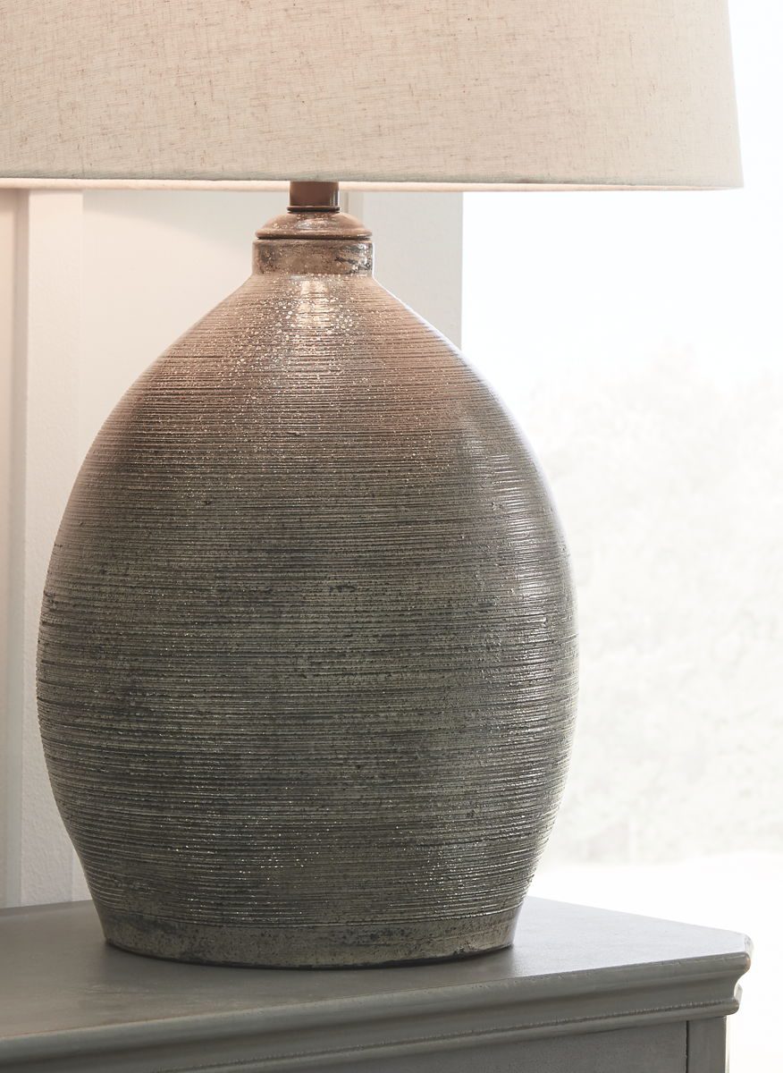 Joyelle - Gray - Terracotta Table Lamp - Image 3