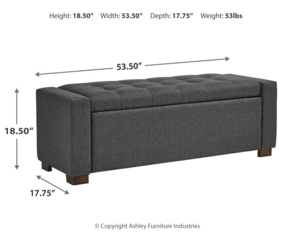 Cortwell - Gray - Storage Bench - Image 4