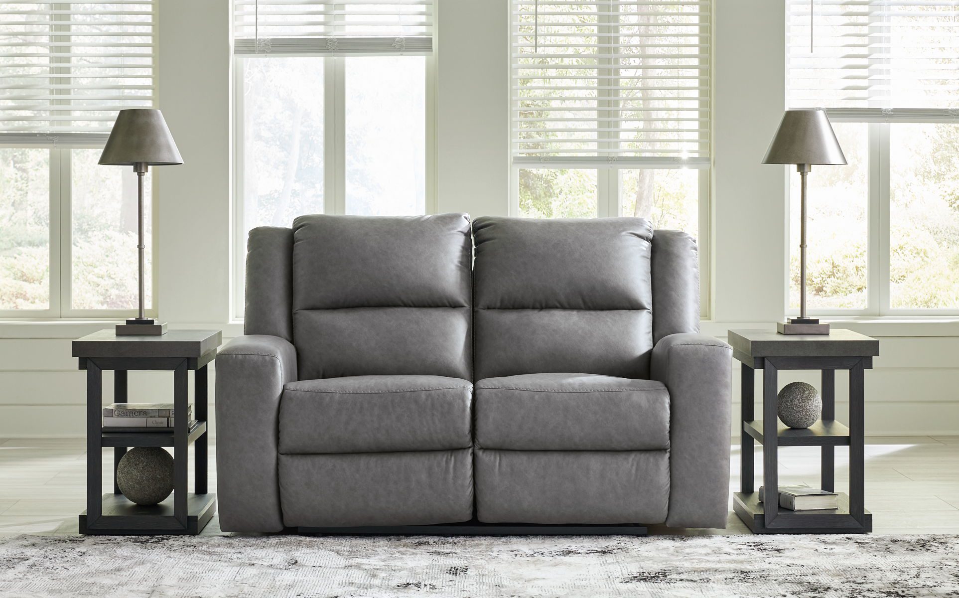 Brixworth - Slate - Reclining Loveseat - Image 2