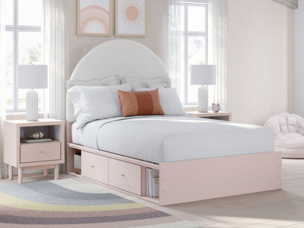 Wistenpine - Upholstered Panel Bed With Storage - Image 3