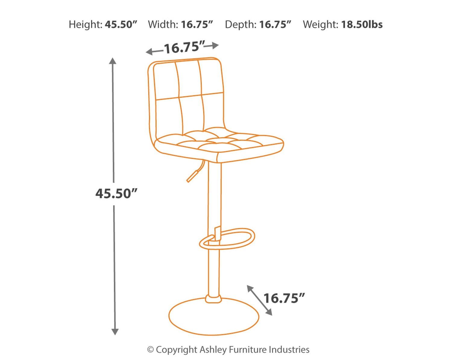 Bellatier - Adjustable Height Barstool (Set of 2) - Image 3