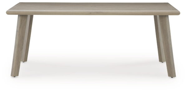 Cliff Trails - Beige - Rectangle Dining Table With Umbrella Option - Image 2