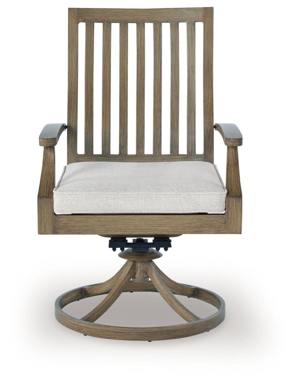 Rainier Ranch - Brown / Beige - Swivel Chair With Cushion (Set of 2) - Image 3