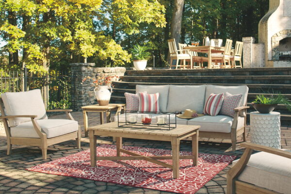 Clare View - Beige - Sofa with Cushion - Image 2