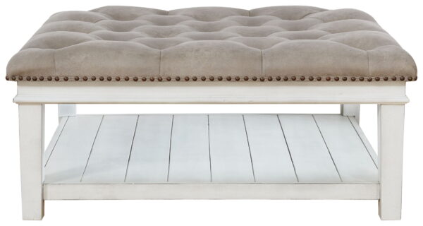 Kanwyn - Whitewash - Uph Ottoman Cocktail Table - Image 4