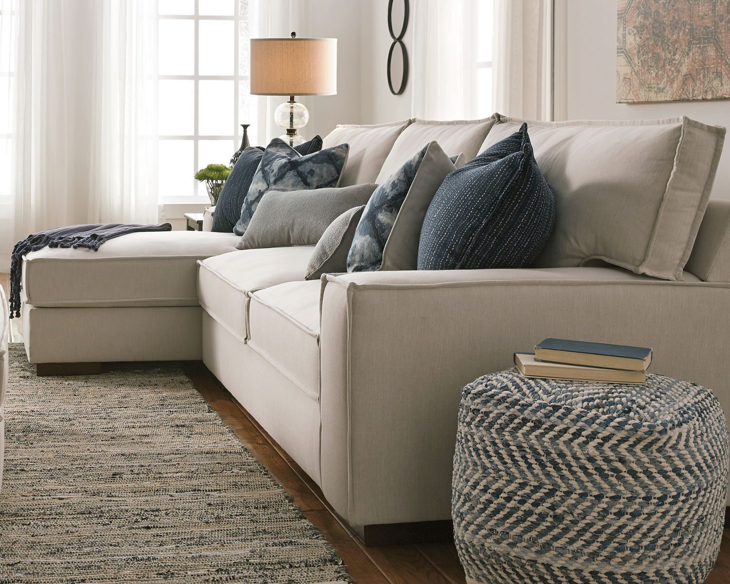 Chevron - Blue - Pouf - Image 3