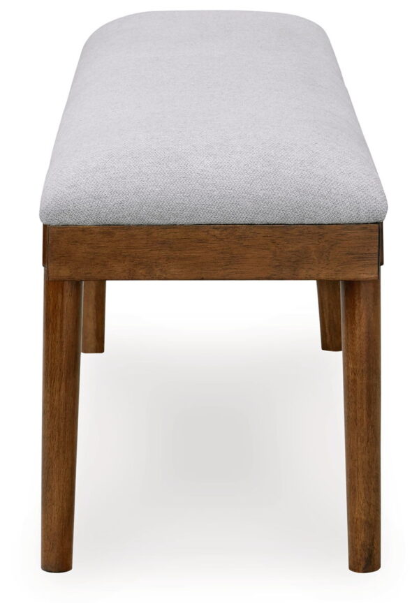 Lyncott - Gray / Brown - Large Upholstered Dining Room Bench - Image 3