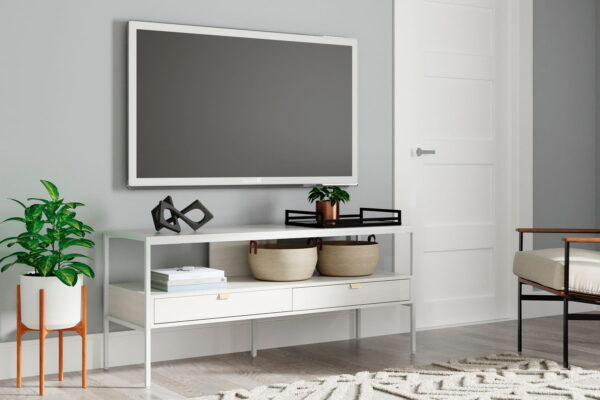 Deznee - White - Large TV Stand - Image 3