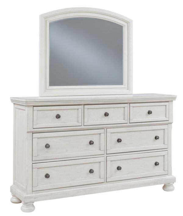 Robbinsdale - Antique White - Dresser, Mirror - Image 3