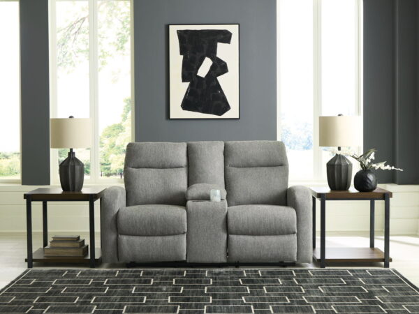 Gauntlet - Sterling - Double Recline Loveseat With Console - Image 4