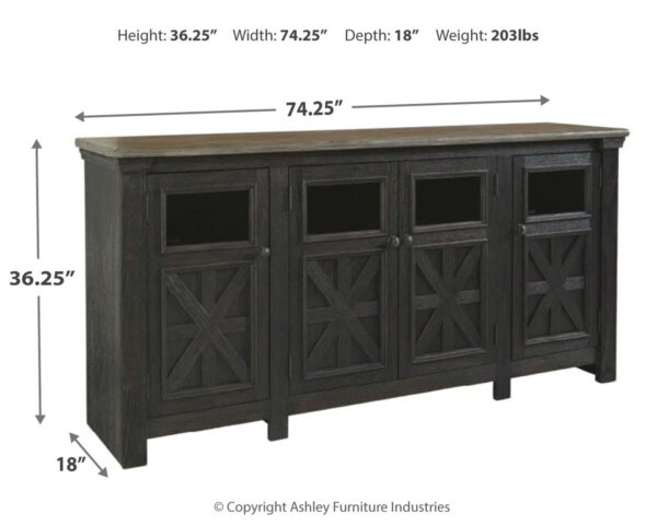 Tyler Creek - Black / Gray - Extra Large TV Stand - Image 2