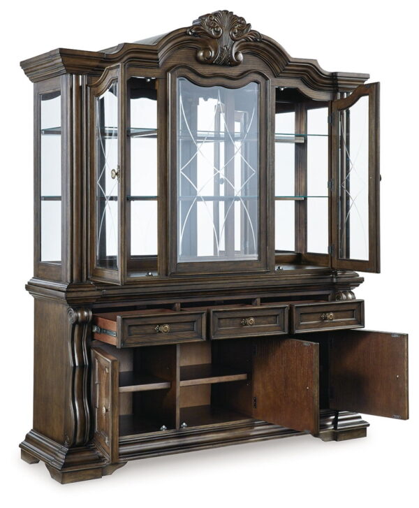 Maylee - Dark Brown - Dining Buffet And Hutch - Image 2