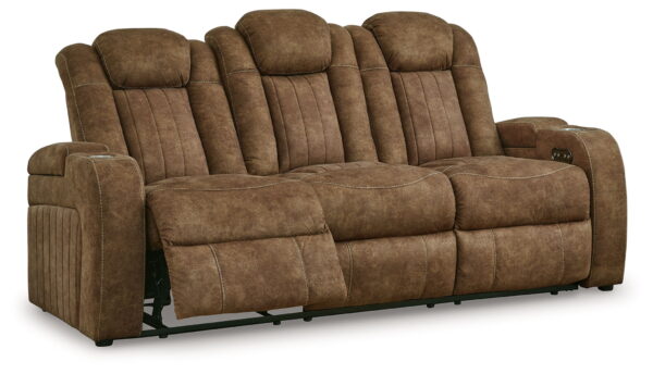Wolfridge - Brindle - Power Reclining Sofa With Adj Headrest - Image 3
