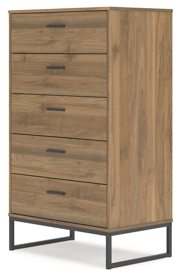 Deanlow - Honey - Five Drawer Chest - Image 4