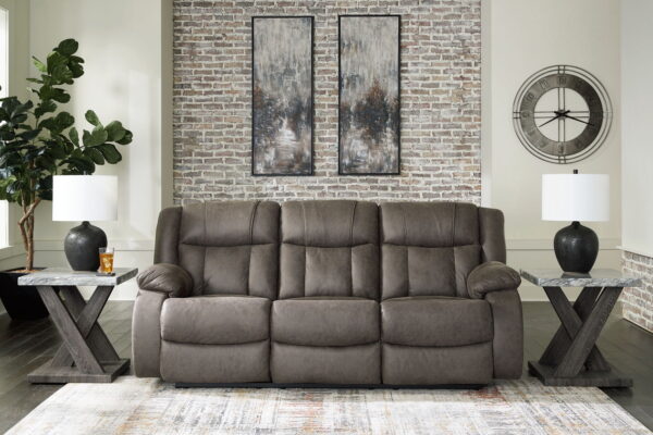 First Base - Gunmetal - Reclining Sofa - Image 2